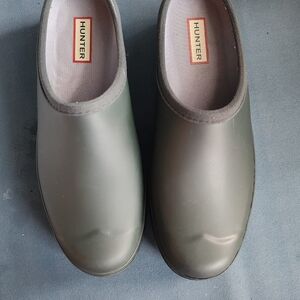 Hunter Dark Green Play clog Waterproof Slip-On Footwear